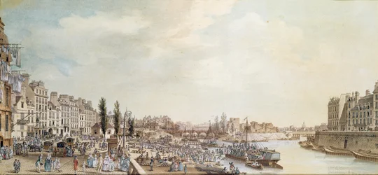 Ansicht des Hafens Saint-Paul, Paris, 1782
